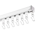 Ceiling Curtain Track Set 1.8m White Room Divider with Hooks