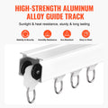 Ceiling Curtain Track 5.4m White Room Divider Set with Hooks