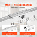 Ceiling Curtain Track 5.4m White Room Divider Set with Hooks