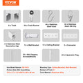 Ceiling Curtain Track 5.4m White Room Divider Set with Hooks