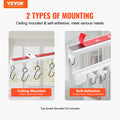Ceiling Curtain Track 3M Self Adhesive No Drill White with Hooks