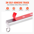 Ceiling Curtain Track 3M Self Adhesive No Drill White with Hooks