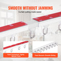 Ceiling Curtain Track 3M Self Adhesive No Drill White with Hooks