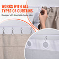 Ceiling Curtain Track 3M Self Adhesive No Drill White with Hooks