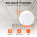 Ceiling Tiles 96-Pack 20x20cm Polystyrene Glue-up White
