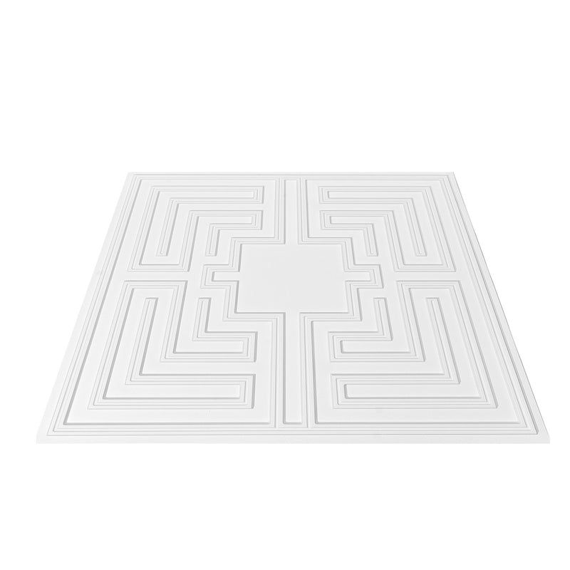 Ceiling Tiles 12-Pack 24x24 PVC White Echo Pattern Easy Installation