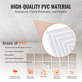 Ceiling Tiles 12-Pack 24x24 PVC White Echo Pattern Easy Installation