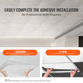 Ceiling Tiles 12-Pack 24x24 PVC White Echo Pattern Easy Installation