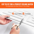 Ceiling Tiles 12-Pack 24x24 PVC White Echo Pattern Easy Installation