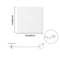 Ceiling Tiles 12-Pack 24x24 PVC White Echo Pattern Easy Installation