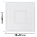 Ceiling Tiles 12-Pack 24 x 24 in PVC Easy Installation White Geometric