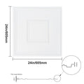Ceiling Tiles 12-Pack 24 x 24 in PVC Easy Installation White Geometric
