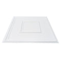 Ceiling Tiles 12 Pack 24x24 PVC White Geometric Easy Install