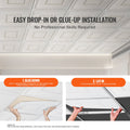 Ceiling Tiles 12 Pack 24x24 PVC White Geometric Easy Install