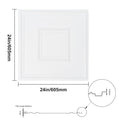 Ceiling Tiles 12 Pack 24x24 PVC White Geometric Easy Install