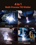 TIG Welder 4in1 MMA Stick Pulse IGBT Inverter LED Display