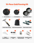 Gold Panning Kit 19 PCS 254mm 355mm Pans Classifier Sieve Backpack