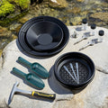 Gold Panning Kit 19 PCS 254mm 355mm Pans Classifier Sieve Backpack