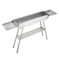 Foldable Charcoal Grill 0.16m² Portable BBQ Stainless Steel Camping
