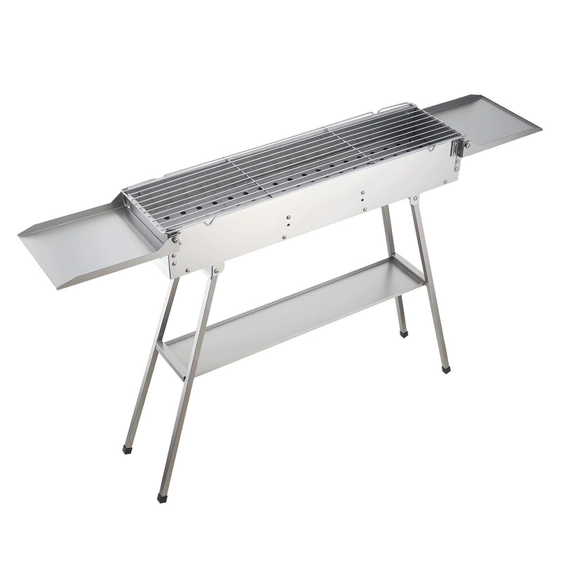 Foldable Charcoal Grill 0.16m² Portable BBQ Stainless Steel Camping