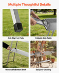 Foldable Charcoal Grill 0.16m² Portable BBQ Stainless Steel Camping