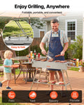Foldable Charcoal Grill 0.16m² Portable BBQ Stainless Steel Camping