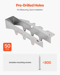50x Joist Hangers 40x38x199mm Rustproof Rafter Tie Brackets