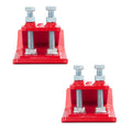 Tractor Bucket Protector, 2PCS Heavy Duty Steel Bucket Edge Protectors, Edge Tamer Anti-Skid Device with Double Hexagon Lock Nuts and Bolts, for Snow, Leave Removal & Spreading Gravel (Red)