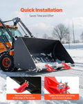 Tractor Bucket Protector 2PC Heavy Duty Steel Edge Red