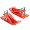 Tractor Bucket Protector 2pc Heavy Duty Steel Edge Guards Orange
