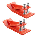 Tractor Bucket Protector 2pc Heavy Duty Steel Edge Guards Orange