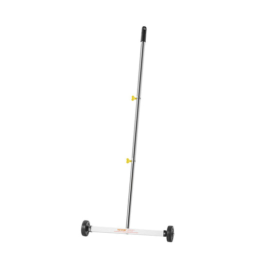 Magnetic Sweeper with Wheels, 43 cm, 4.5 kg Load Capacity, Lightweight Magnetic Pickup Sweeper with Adjustable Handle, Pick Up Nails and Screws, Easy Cleanup for Garages, Roofing Projects