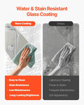 Frameless Sliding Bathtub Door 1500mm Black Tempered Glass