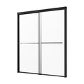 Semi-Frameless Shower Door 1422-1524mm Bypass Sliding Black