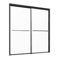Semi-Frameless Shower Door 1422-1524mm Bypass Sliding Black