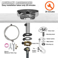 Glass Rinser 10 Jets Stainless Steel Faucet Cup Washer Matte Black