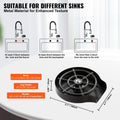 Glass Rinser 360 Rotate 10-Hole Stainless Steel ABS Cup Holder