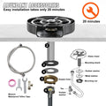 Glass Rinser 360 Rotate 10-Hole Stainless Steel ABS Cup Holder