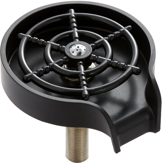 Glass Rinser 10 Jets Rotating Cup Washer Kitchen Sink Faucet Black