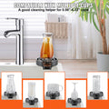 Glass Rinser 10 Jets Rotating Cup Washer Kitchen Sink Faucet Black