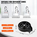 Glass Rinser 10 Jets Rotating Cup Washer Kitchen Sink Faucet Black