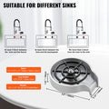 Cefito Glass Rinser 10 Jets 360° Rotating Cup Washer Holder