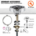 Cefito Glass Rinser 10 Jets 360° Rotating Cup Washer Holder