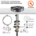Glass Rinser 10-Hole Stainless Steel Rotating Cup Washer