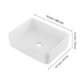 Modern Ceramic Vessel Sink 48x37cm Bathroom Vanity Bowl Countertop White