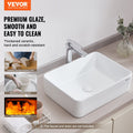 Ceramic Vessel Sink 48x37cm White Bathroom Countertop Bowl
