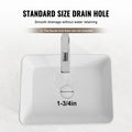 Ceramic Vessel Sink 48x37cm White Bathroom Countertop Bowl
