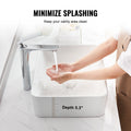 Ceramic Vessel Sink 48x37cm White Bathroom Countertop Bowl