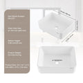 Ceramic Vessel Sink 48x37cm White Bathroom Countertop Bowl