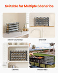 Spice Rack Organiser 36 Jars Labels Funnel Kitchen Cabinet Pantry